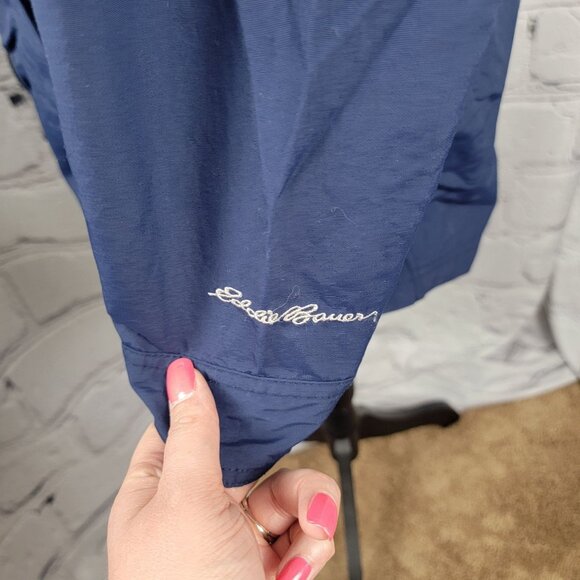 Eddie Bauer Womens S Blue Adventurer Hiking Rain Jacket Long Coat Casual - Picture 7 of 11